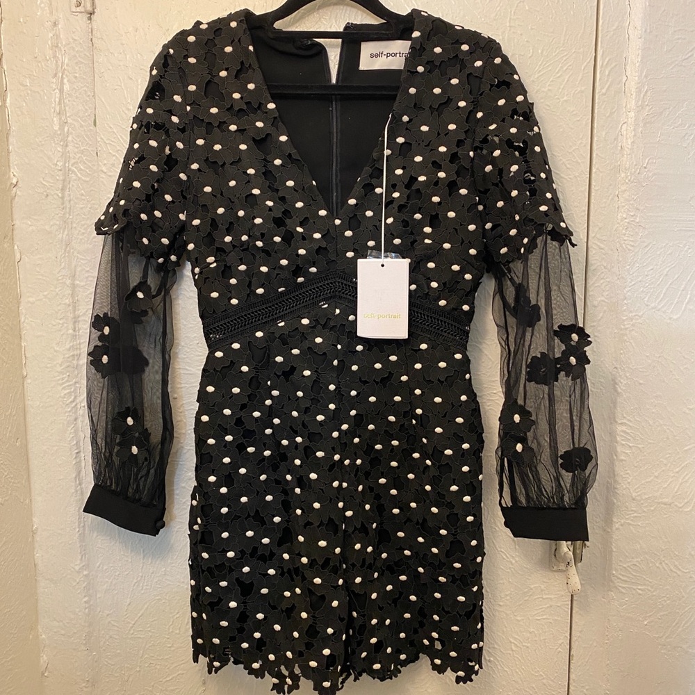 Self-Portrait Daisy Dot Jumpsuit